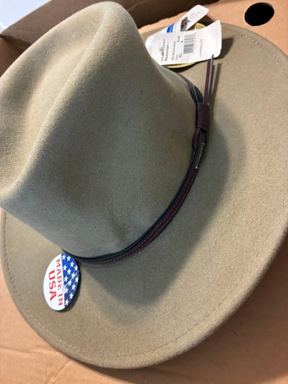 Stetson Bozeman Crushable Hat - Tan, Size XL